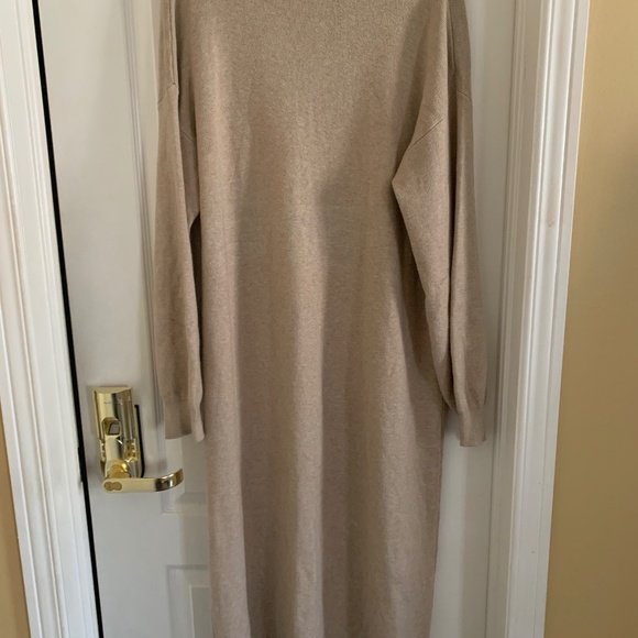 Marks & Spencer Knit Maxi Dress — Tan & Cream (US L) - Picture 2 of 5